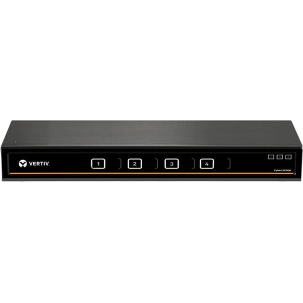 Vertiv Cybex SC800 Secure KVM/// 4 Port Universal DP/H Single Display/// CAC PP4.0 - Secure Desktop KVM Switches /// Secure KVM Switch /// Single Head /// NIAP Certified /// Secure Keyboard MPN:SC845DPH-400