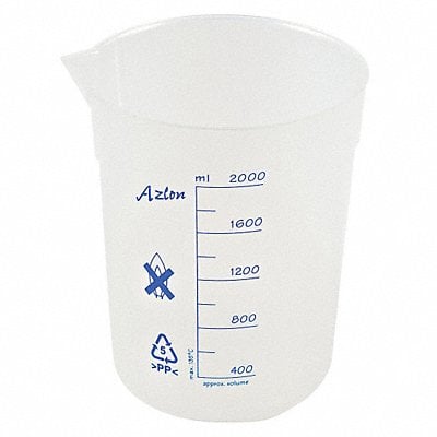 Graduated Low Form Beaker 2L PP MPN:522655-2000