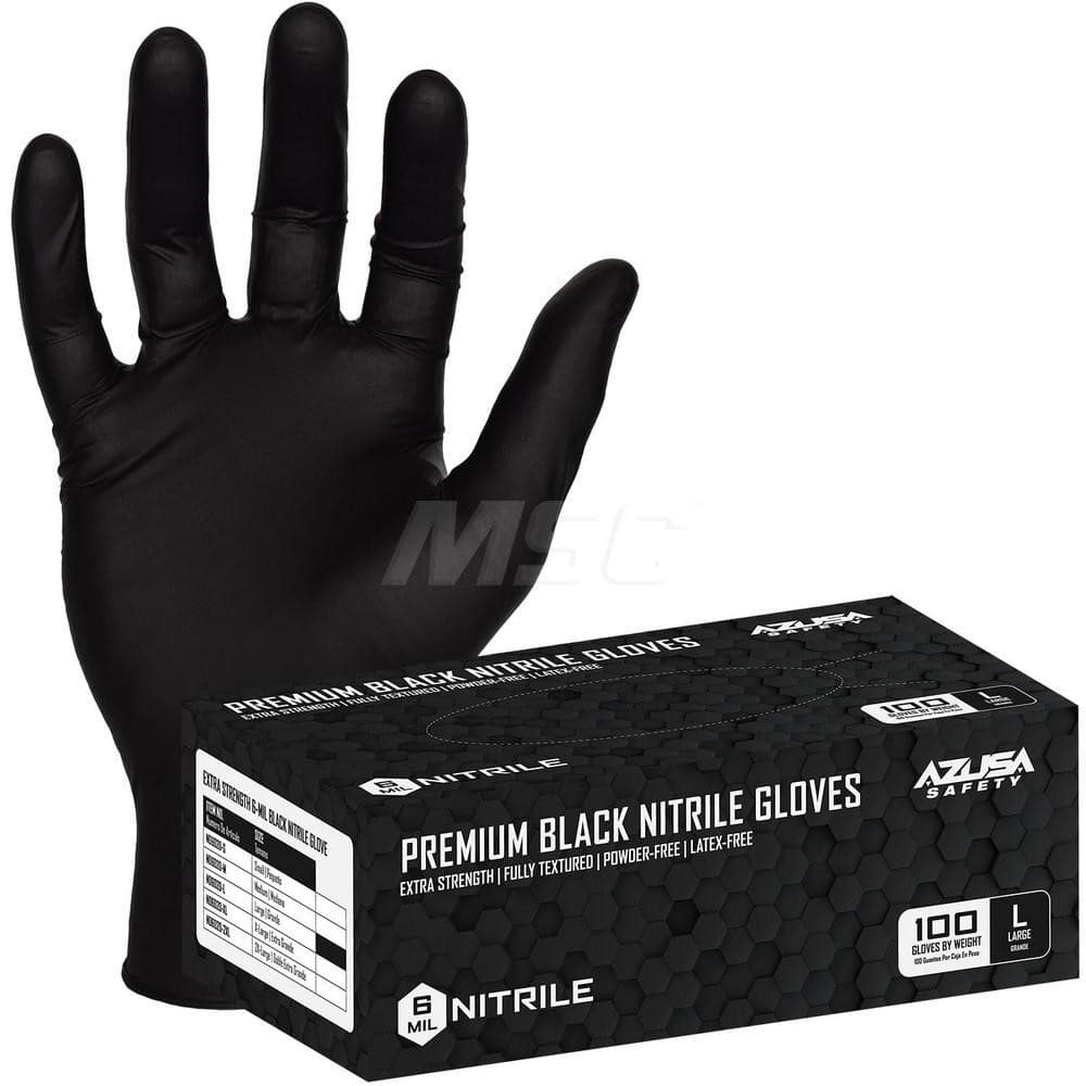 Disposable Gloves: Large, 6 mil Thick, Nitrile, Industrial Grade MPN:ND6020-L