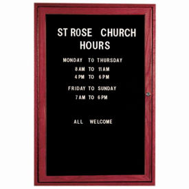 Aarco 1 Door Cherry Enclosed Changeable Letter Board - 24