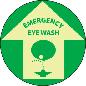 Glow Floor Sign - Emergency Eye Wash GWFS5