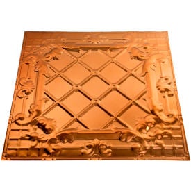 Great Lakes Tin Toledo 2' X 2' Nail-up Tin Ceiling Tile in Copper - T55-08 T55-08