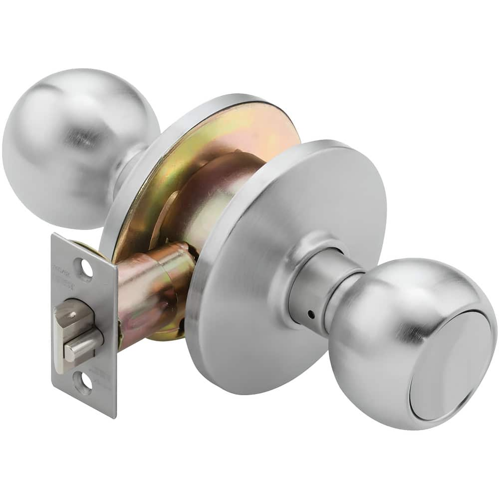 Knob Locksets, Type: Passage , Key Type: Keyed Different , Material: Metal , Finish/Coating: Satin Chrome , Compatible Door Thickness: 1-3/8