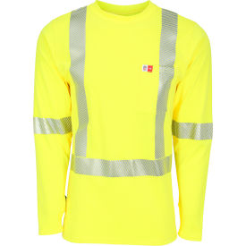 Big Bill High Visibility Athletic Performance T-shirt Flame Resistant 6 Oz. 5XL Yellow SRT5PY6/OS-R-YEL-5X