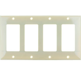 Sunlite® Decorative Switch & Receptacle Cover Plate 4-Gang Ivory Pack of 12 40917-NS