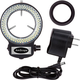 AmScope LED-144B-ZK LED Adjustable Compact Microscope Ring Light with Adapter LED-144B-ZK