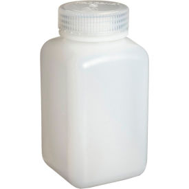 Thermo Scientific Nalgene™ Square Wide-Mouth HDPE Bottles with Closure 250mL Case of 72 2114-0008