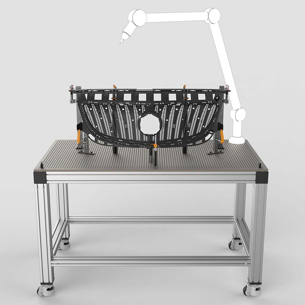 CMM Fixtures, Type: Metrology Fixture Table , Plate Design: Table , Length (Inch): 47-1/2 , Material: Aluminum , Thread Size: 1/4-20  MPN:R-TM-4735-1-20