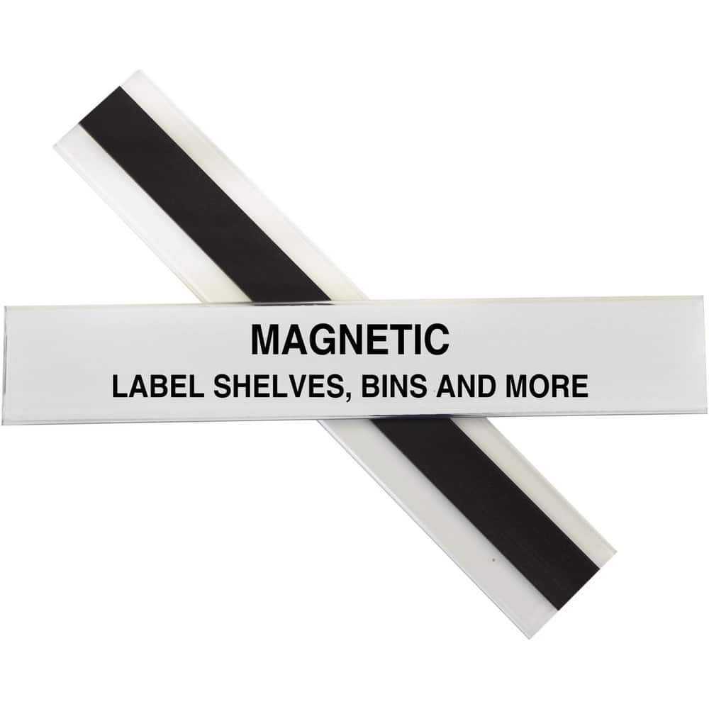 Label Holders, Label Holder Style: Slide-in , Length (Inch): 6in , Material: PVC , Maximum Label Height: 1in , Color: Clear  MPN:87227