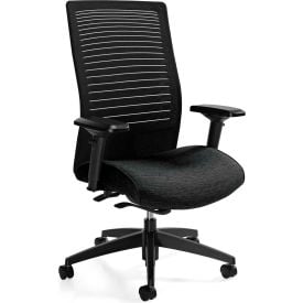 Office Chair with Weight Sensing Tilt - Fabric - High Back - Black - Loover Series 1-8BK-UR22+266