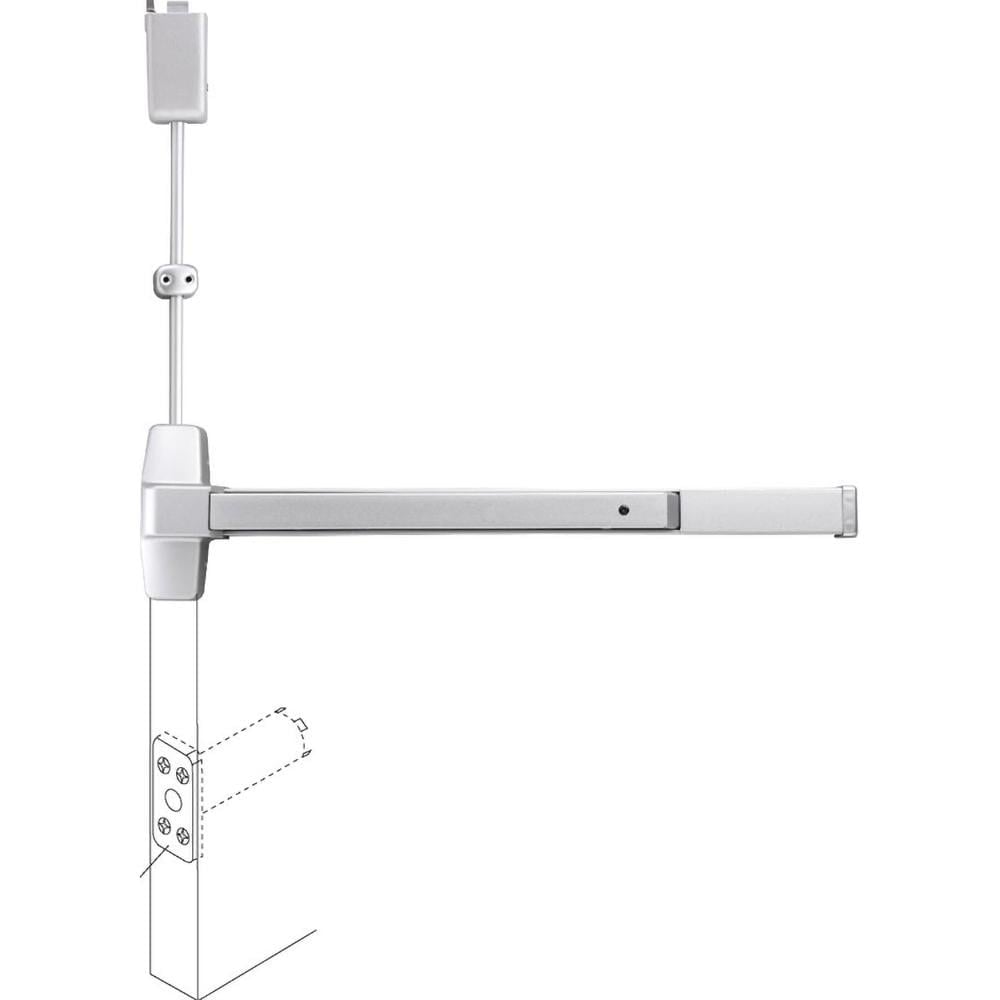 Vertical Bars, Type: Surface Vertical Rod Exit Device , Rating: Non Rated , Hand: Non-Handed , Minimum Door Width: 33 (Inch), Maximum Door Width: 48.000 (Inch) MPN:OED5648-AL