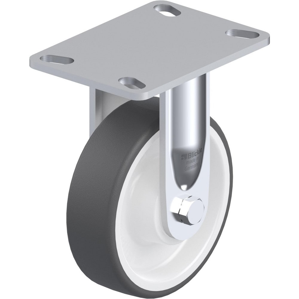 Top Plate Casters, Mount Type: Plate , Number of Wheels: 1.000 , Wheel Diameter (Inch): 5 , Wheel Material: Rubber , Wheel Width (Inch): 1-1/4  MPN:913594