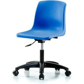 Blue Ridge Ergonomics™ Polypropylene Shell Chair Desk Height w/ Casters Blue SDHCH-RG-RC-BLU