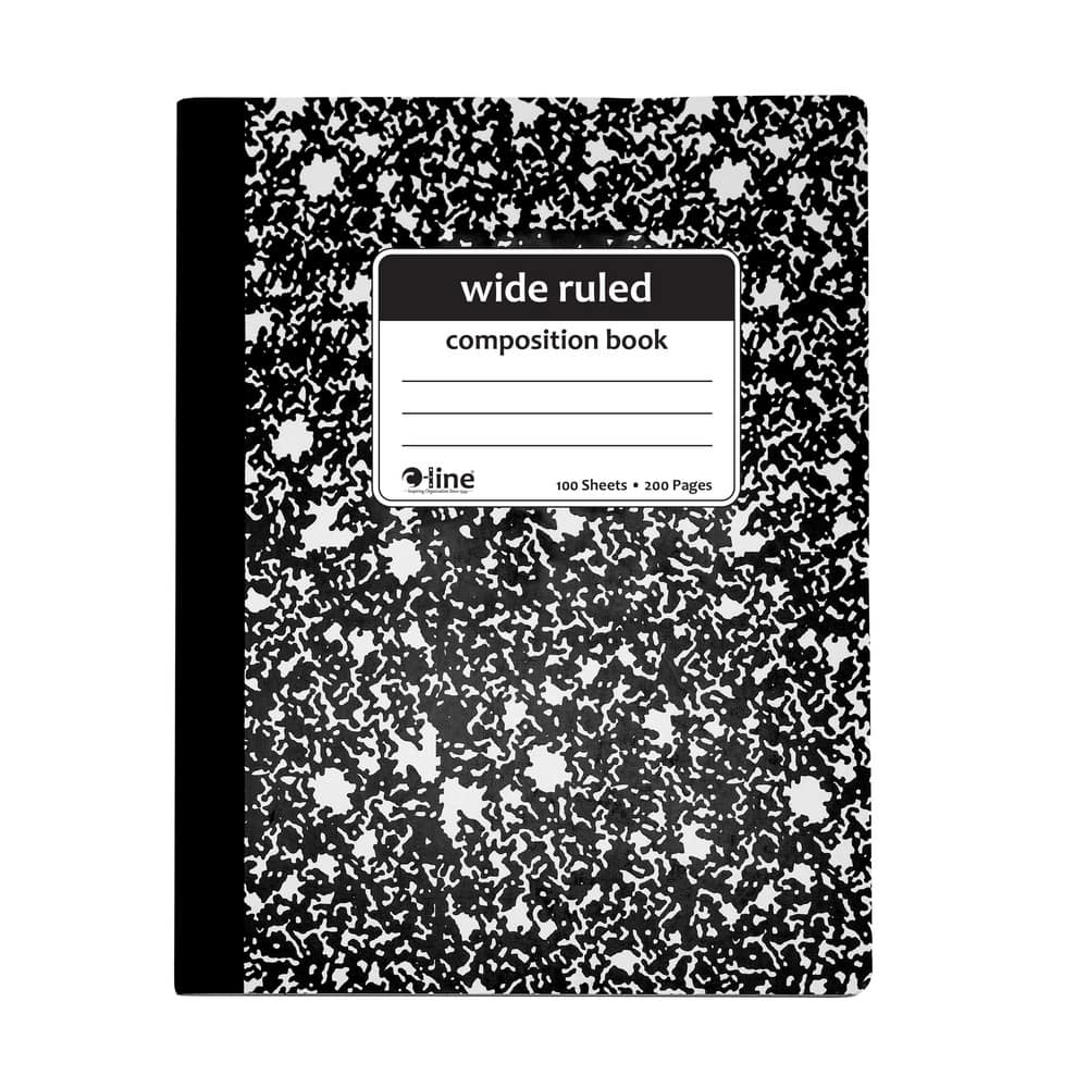 Note Pads, Writing Pads & Notebooks, Product Type: Compostition Notebook , Paper Color: White , Style of Rule: Wide , Cover Color: Black Marble  MPN:22024-CT