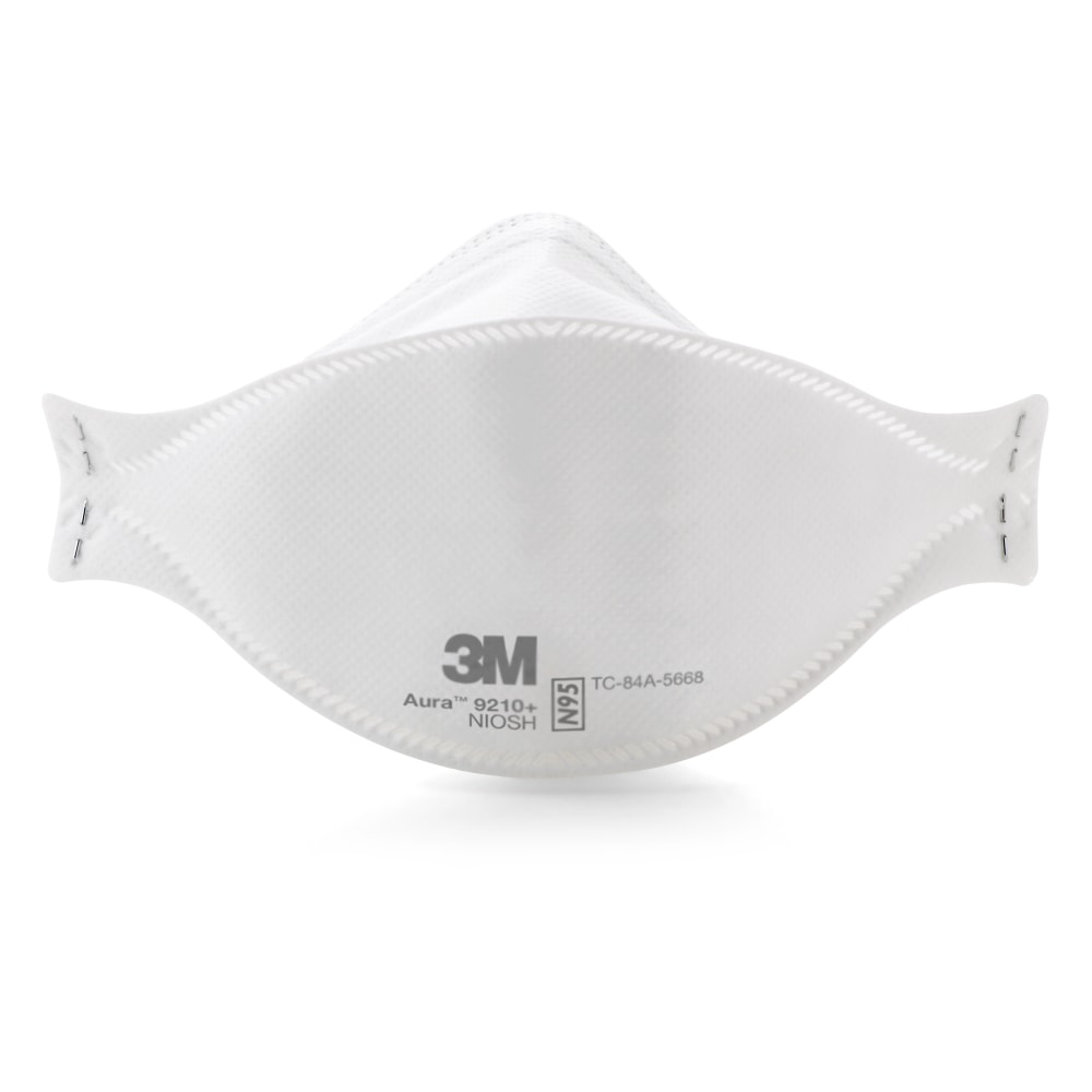 3M Aura N95 Particulate Respirators, 9205+, White, Pack Of 440 Respirators MPN:9205+BULK