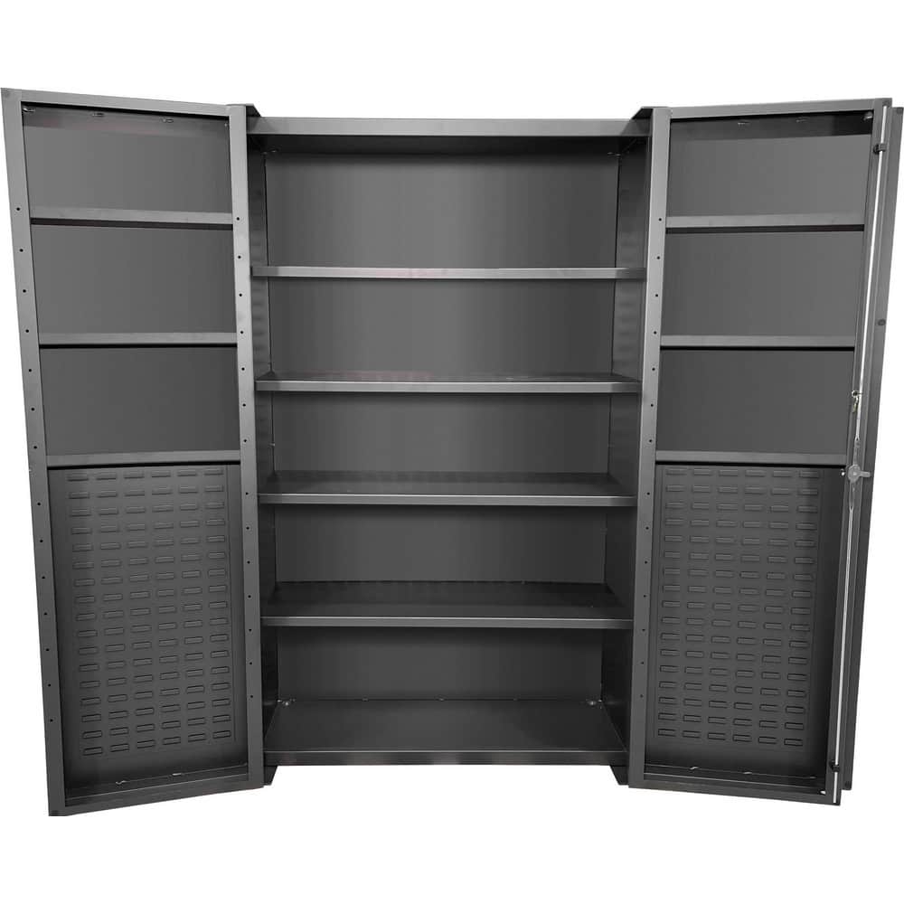Storage Cabinets, Cabinet Material: Steel , Width (Inch): 48 , Depth (Inch): 24 , Height (Inch): 78 , Color: Gray  MPN:F89100