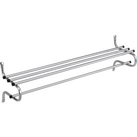 Interion® Wall Mount Coat & Towel Rack With Shelf 60