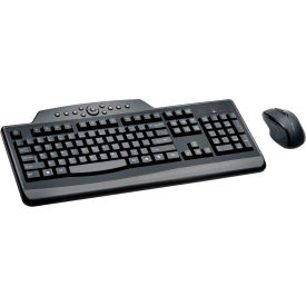 Kensington® 72408 ProFit® Wireless Media Desktop Keyboard and Mouse Set Black 72408