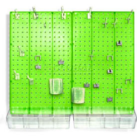 Approved 900945-GRE Pegboard Room Organizer Kit Hardware Included Green Opaque 1 Piece 945-GRE900