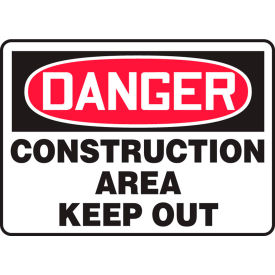 Accuform MCRT101VP Danger Sign Construction Area Keep Out 10