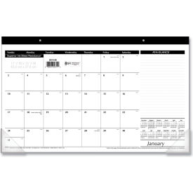 AT-A-GLANCE® Compact Desk Pad 18 x 11 Black Binding Clear Corners Jan to Dec 2025 SK1400