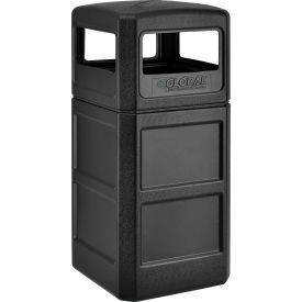 GoVets™ Square Plastic Waste Receptacle With Dome Lid 42 Gallon Black 414BK641