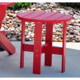 Frog Furnishings Recycled Plastic Traditional Adirondack Side Table Red PB ADTRASTRED