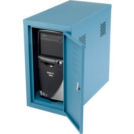 GoVets™ Security Computer CPU Enclosed Cabinet Side Car Blue 700BL253