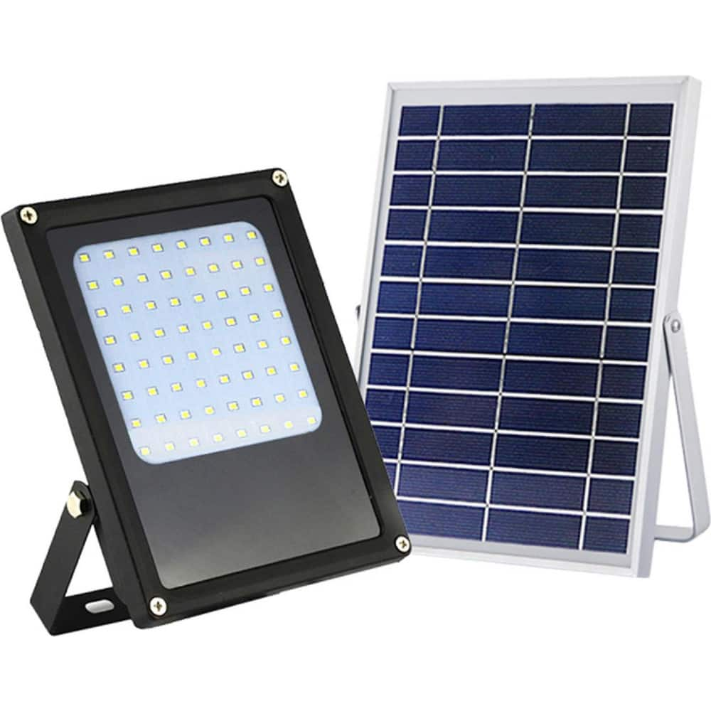 Floodlight Fixtures, Mounting Type: Wall , Housing Color: Black , Housing Material: Aluminum , Lumens: 600lm , Lamp Type: LED, Solar  MPN:EE805W-SFLH