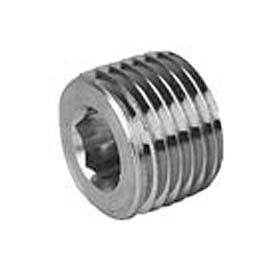 Hex Socket Head Plug 150# Black Steel - 1/8'' - Pkg Qty 100 003-1