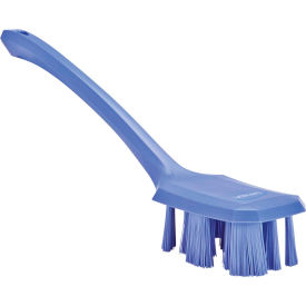 Vikan 41968 UST Long Handle Scrubbing Brush- Stiff Purple 41968