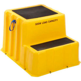 2 Step Nestable Plastic Step Stand - Yellow 26