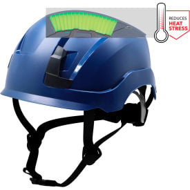 General Electric GH400 Vented Safety Helmet 4-Point Adjustable Ratchet Suspension Blue GH400B