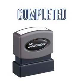 Xstamper® Pre-Inked Message Stamp COMPLETED 1-5/8