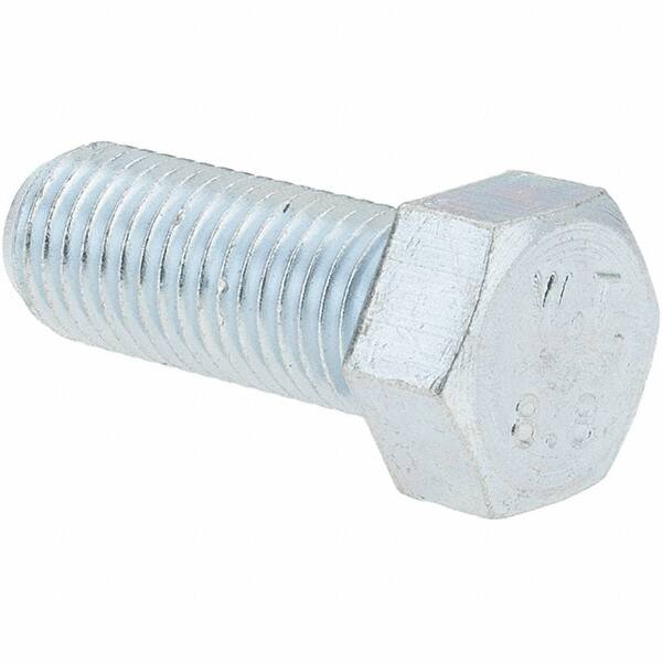 Hex Head Cap Screw: M10 x 1.25 x 25 mm, Grade 8.8 Steel, Zinc-Plated MPN:4521