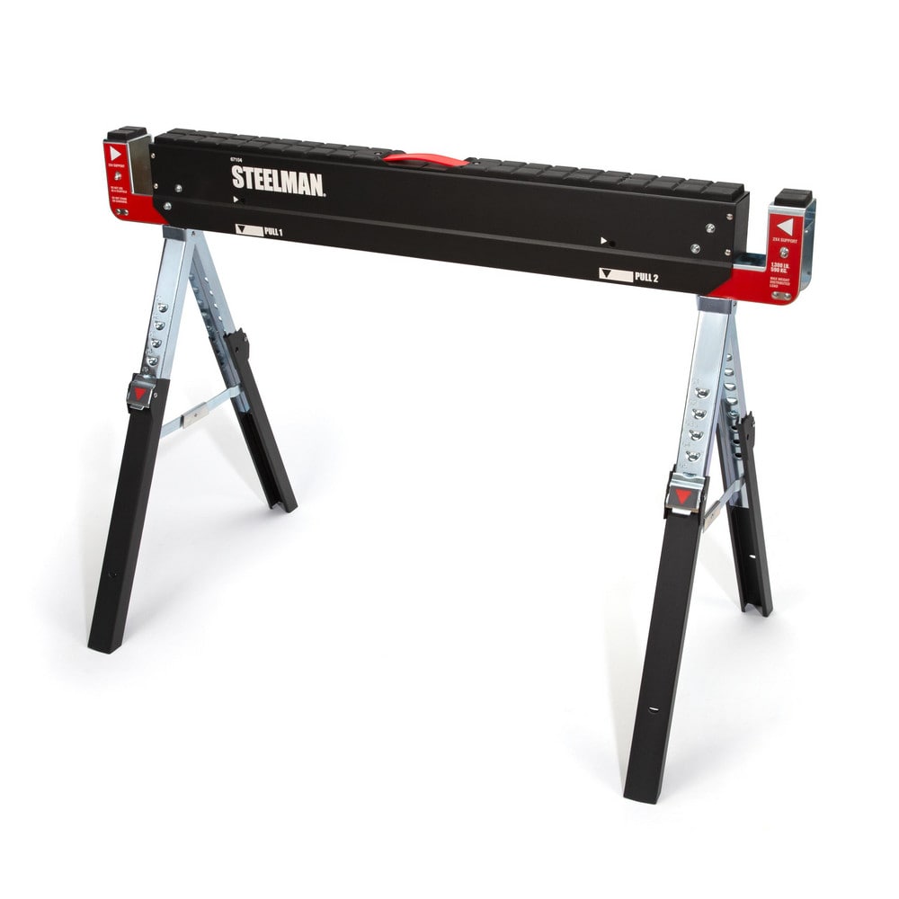 Single Height Adjustable Folding Multi-Purpose Sawhorse MPN:67104