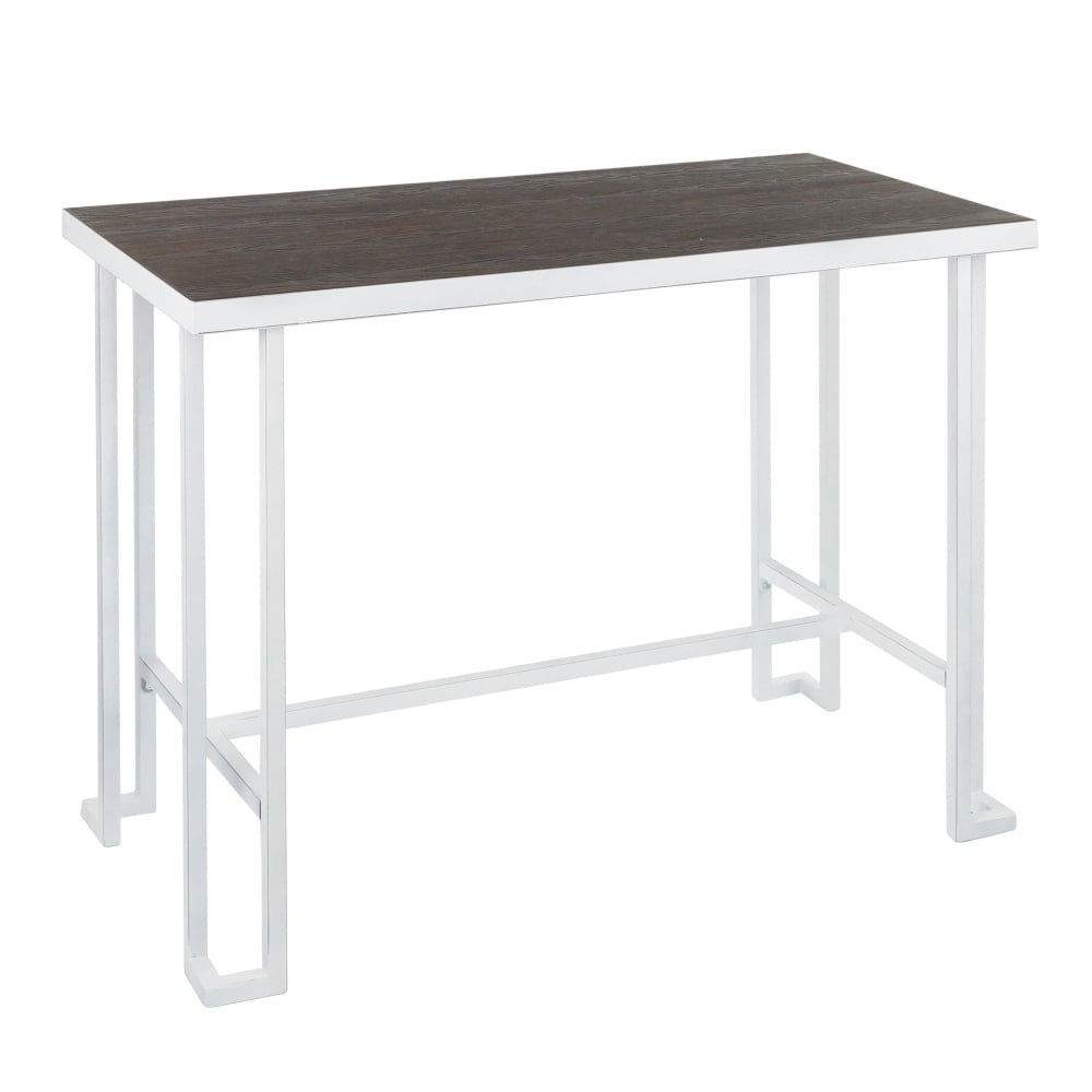 LumiSource Roman Counter Table, 34-3/4inH x 48inW x 24-1/4inD, Espresso/Vintage White MPN:CT-RMN VWE