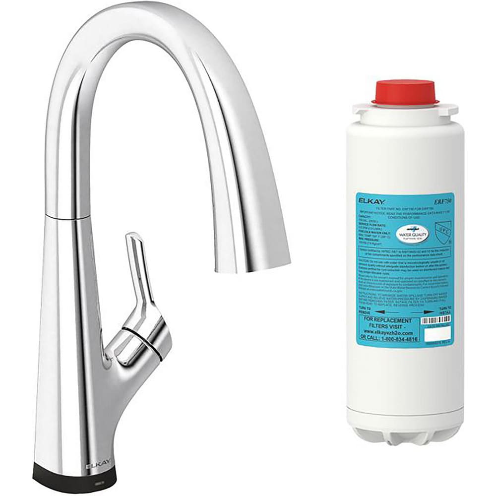 Lavatory Faucets, Inlet Location: Bottom , Spout Type: Pullout , Inlet Pipe Size: 1/2 in , Inlet Gender: Male , Handle Type: Lever  MPN:LKAV7051FCR