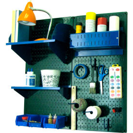 Wall Control Pegboard Hobby Craft Organizer Storage Kit Green/Blue 32