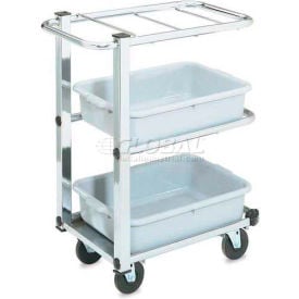 Vollrath® Cantilever Bussing Cart 97186 3-Shelf Chrome 97186