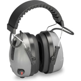 Elvex® Level Dependent Electronic Earmuff with Impulse Filter Over-The-Head NRR 25 dB Gray WELCOM655