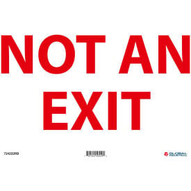 GoVets™ Not An Exit Sign 14''W x 10''H  Rigid Plastic 222RB724