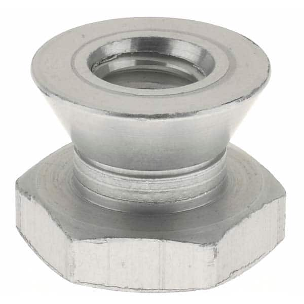 Spherical Fixture Nuts, System of Measurement: Inch , Thread Size (Inch): 5/16-18 , Height (Inch): 1/2 , Material: Aluminum , Thread Direction: Right Hand  MPN:KP82076