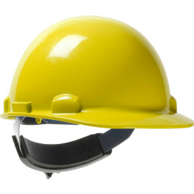 Dynamic Dom Cap Style Dome Hard Hat HDPE Shell 6-Pt Suspension Rachet Adjustment Yellow 280-HP341SR-02