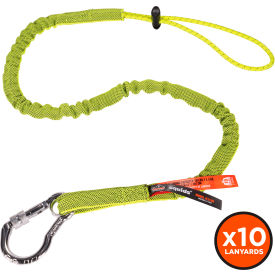 Ergodyne® Squids® 3100 Standard Lanyard w/ Carabiner & Cinch Loop Lime Pack of 10 19203