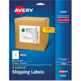 Avery® White Shipping Labels With TrueBlock Technology 8-1/2