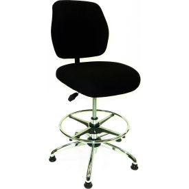 ShopSol ESD Office Chair - Medium Height - Economy Fabric - Black 1010446