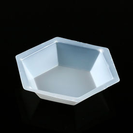 Antistatic Hexagonal Weighing Dish Polystyrene 200mL Case of 500 3617