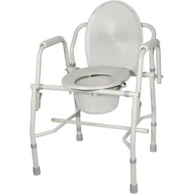 Steel Drop Arm Bedside Commode with Padded Arms 11125KD-1