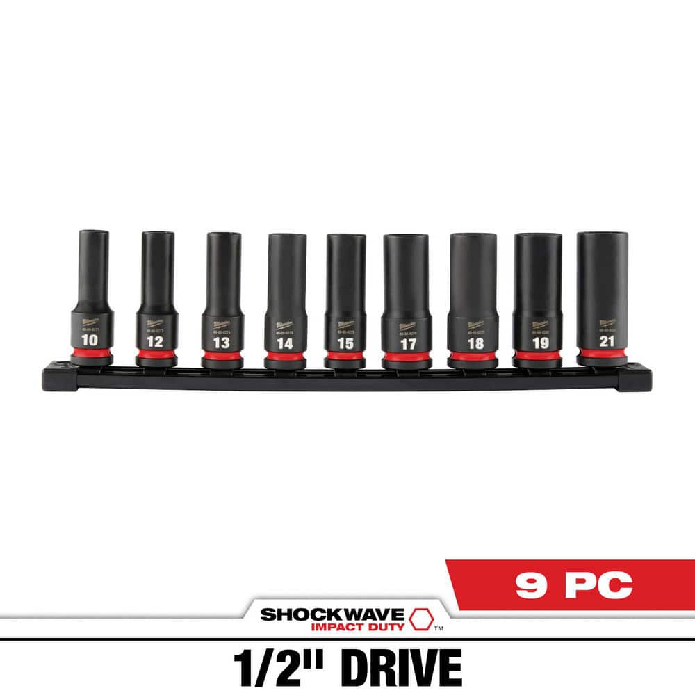 Deep Impact Socket Set Socket Set: 9 Pc, 10.00 to 21.00